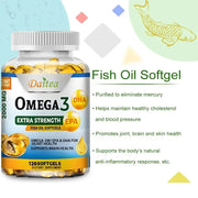 Omega 3 Fish Oil Softgels - Extra Strength For Heart Health - nutriamazonia