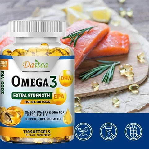 Omega 3 Fish Oil Softgels - Extra Strength For Heart Health - nutriamazonia