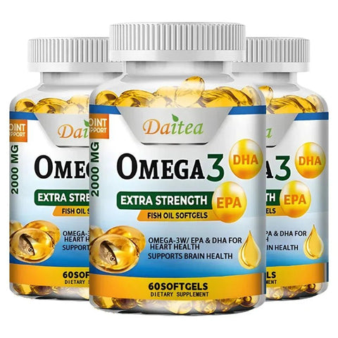 Omega 3 Fish Oil Softgels - Extra Strength For Heart Health - nutriamazonia