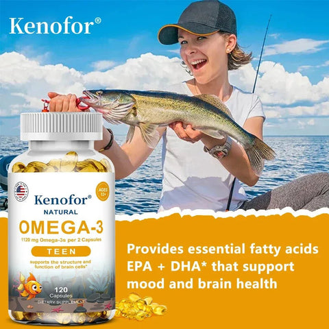 Omega 3 Fish Oil - Supports Brain Health Kenofor Premium - nutriamazonia