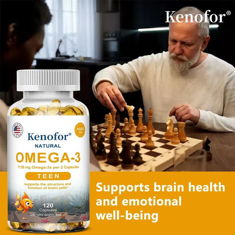 Omega 3 Fish Oil - Supports Brain Health Kenofor Premium - nutriamazonia