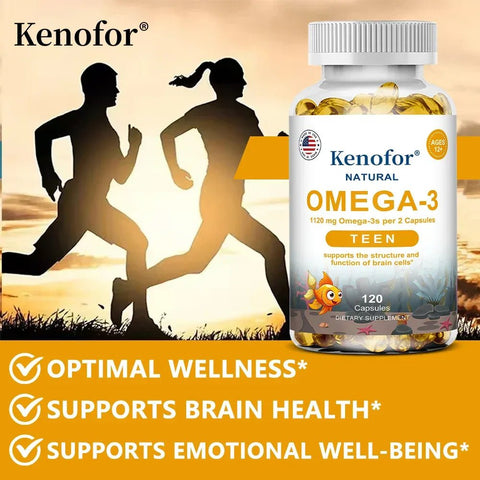 Omega 3 Fish Oil - Supports Brain Health Kenofor Premium - nutriamazonia