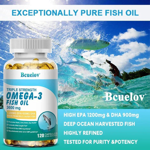 Omega-3 Fish Oil - Supports Heart And Brain Health Bcuelov - nutriamazonia