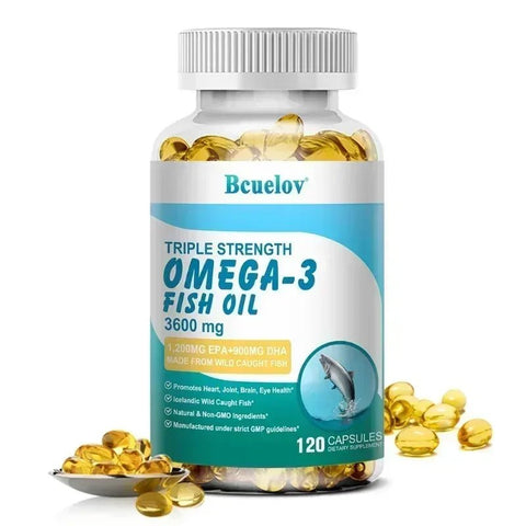 Omega-3 Fish Oil - Supports Heart And Brain Health Bcuelov - nutriamazonia