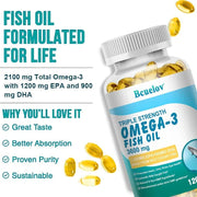 Omega-3 Fish Oil - Supports Heart And Brain Health Bcuelov - nutriamazonia
