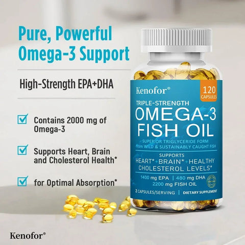 Omega-3 Fish Oil - Supports Heart And Brain Health Kenofor - nutriamazonia