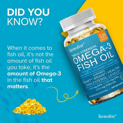Omega-3 Fish Oil - Supports Heart And Brain Health Kenofor - nutriamazonia