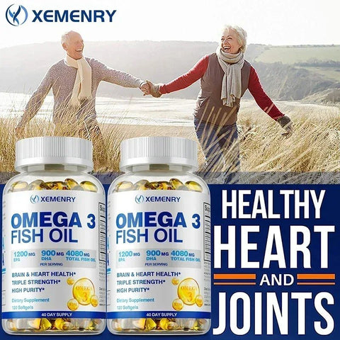 Omega-3 Fish Oil - Supports Heart and Brain Xemenry Adults - nutriamazonia
