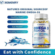 Omega-3 Fish Oil - Supports Heart and Brain Xemenry Adults - nutriamazonia