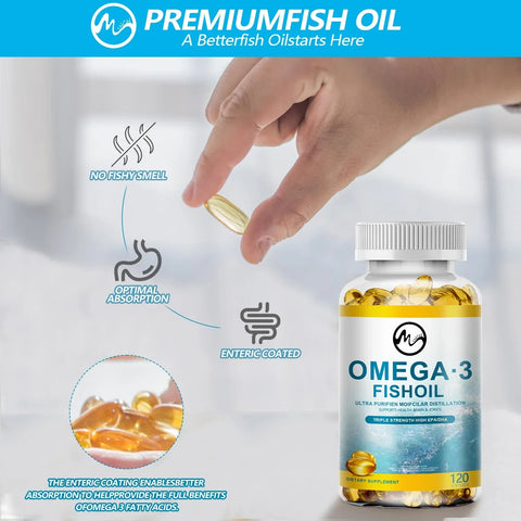 Omega 3 Fish Oil - Supports Heart Health Adults Premium - nutriamazonia