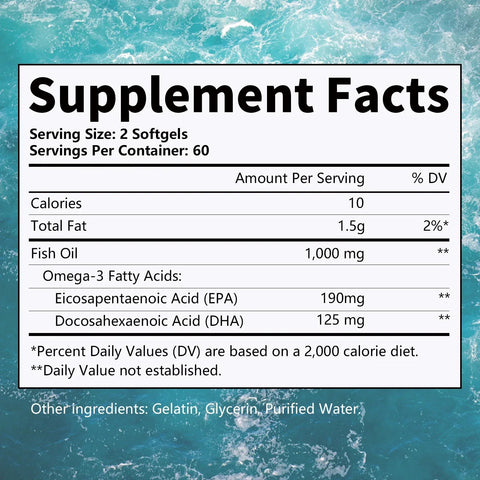 Omega 3 Fish Oil - Supports Heart Health Adults Premium - nutriamazonia