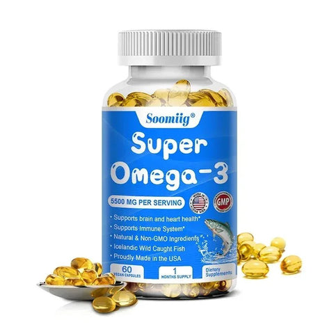 Omega 3 Fish Oil - Supports Joints Brain Eyes SOOMIIG Adults - nutriamazonia