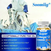 Omega 3 Fish Oil - Supports Joints Brain Eyes SOOMIIG Adults - nutriamazonia