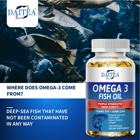 Omega 3 Fish Oil - Triple Strength For Heart Health Daitea - nutriamazonia