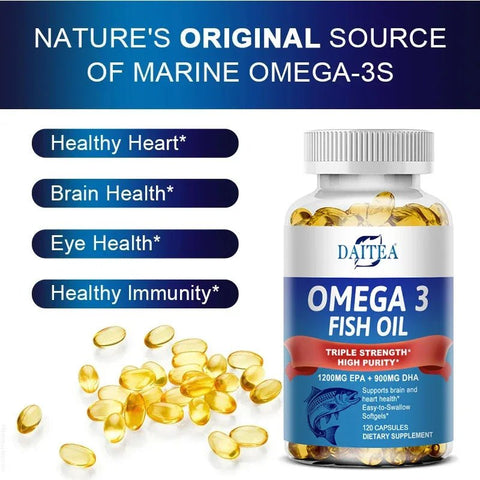 Omega 3 Fish Oil - Triple Strength High Purity Daitea - nutriamazonia