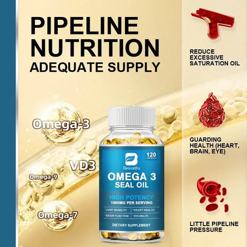 Omega 3 Seal Oil - Brain & Vision Support MINCH Adults - nutriamazonia