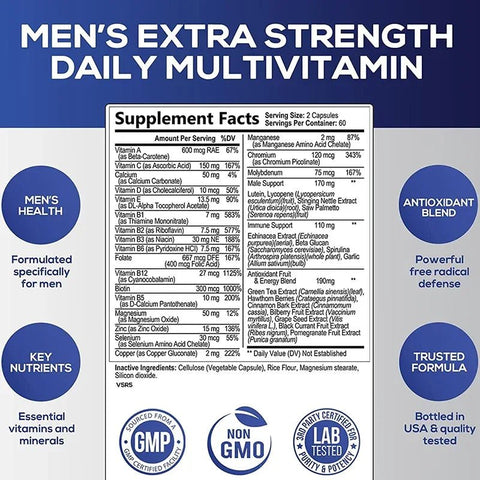 PslalaeCharge Multivitamin - Daily Immune Support Men Boost - nutriamazonia