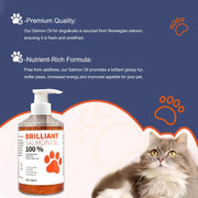 Salmon Oil For Dogs And Cats - Omega Fatty Acids For Health, Skin, And Shine Nutriamazonia Pet Wellness Premium - nutriamazonia