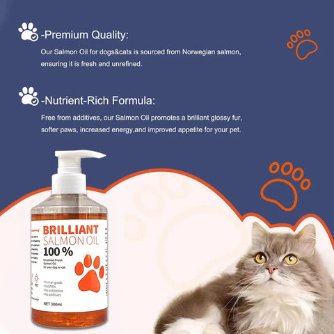 Salmon Oil For Dogs And Cats - Omega Fatty Acids For Health, Skin, And Shine Nutriamazonia Pet Wellness Premium - nutriamazonia