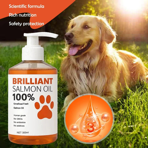 Salmon Oil For Dogs And Cats - Omega Fatty Acids For Health, Skin, And Shine Nutriamazonia Pet Wellness Premium - nutriamazonia