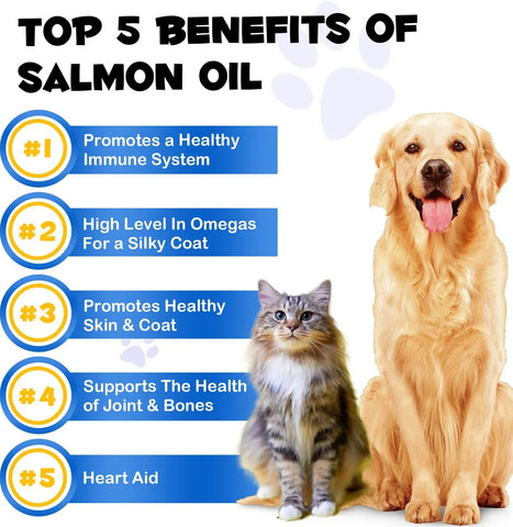 Salmon Oil For Dogs Omega3 - Supports Skin And Coat Health - nutriamazonia