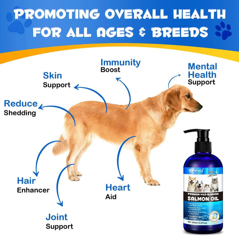 Salmon Oil For Dogs Omega3 - Supports Skin And Coat Health - nutriamazonia