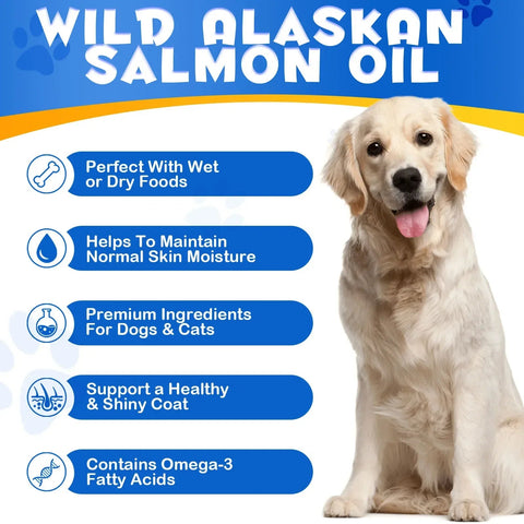 Salmon Oil Omega-3 - Supports Skin And Coat AEVYVKV Elite - nutriamazonia