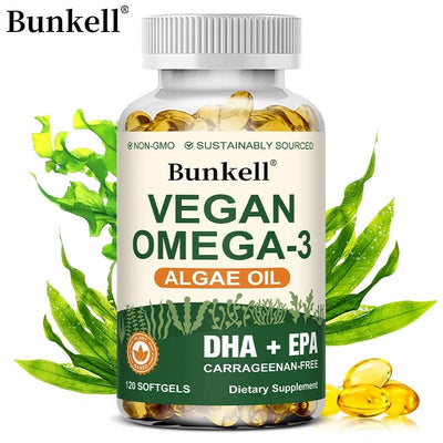 Vegan Omega-3 - Heart and Brain Support Bunkell Adults Vitality - nutriamazonia