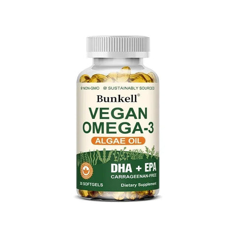 Vegan Omega-3 - Heart and Brain Support Bunkell Adults Vitality - nutriamazonia