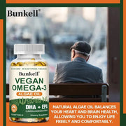 Vegan Omega-3 - Heart and Brain Support Bunkell Adults Vitality - nutriamazonia