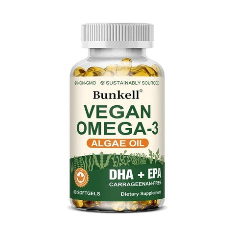 Vegan Omega-3 - Heart and Brain Support Bunkell Adults Vitality - nutriamazonia