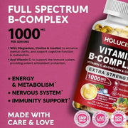 Vitamin B Complex - Energy Support Holucks Adults Vitality - nutriamazonia