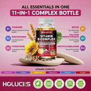 Vitamin B Complex - Energy Support Holucks Adults Vitality - nutriamazonia