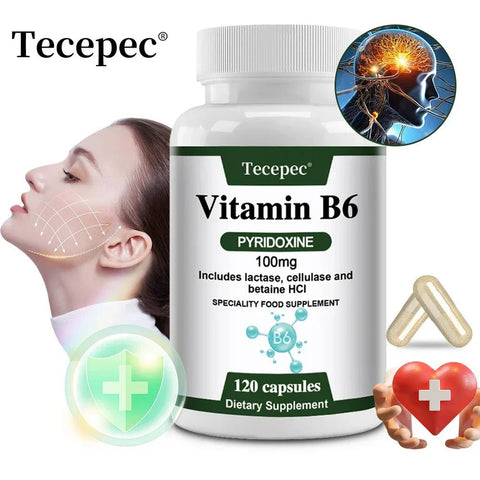 Vitamin B6 - Immunity Mood Support Tecepec Adults Boost - nutriamazonia