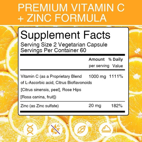 Vitamin C And Zinc - Immune Support Kexinsh Adults Boost - nutriamazonia