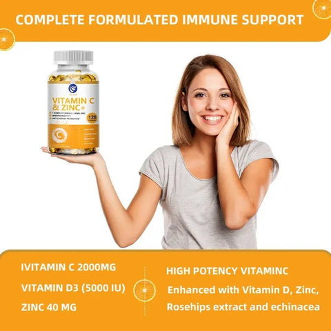 Vitamin C And Zinc - Immune Support Kexinsh Adults Boost - nutriamazonia