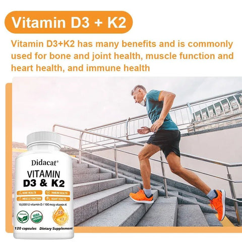 Vitamin D3 K2 - Bone Health Immune Support Didacat Adults - nutriamazonia