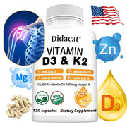 Vitamin D3 K2 - Bone Health Immune Support Didacat Adults - nutriamazonia