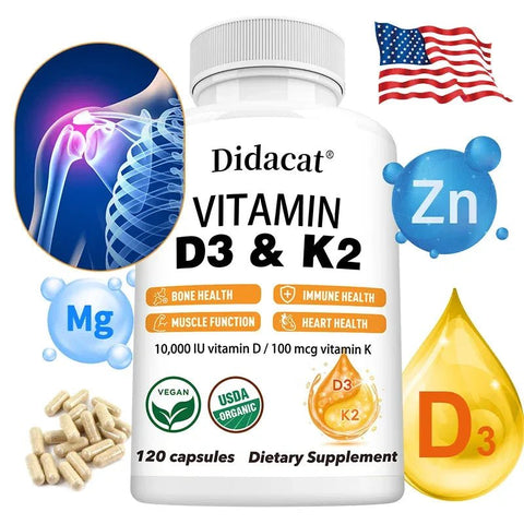 Vitamin D3 K2 - Bone Health Immune Support Didacat Adults - nutriamazonia