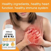 Vitamin D3 K2 - Bone Health Immune Support Didacat Adults - nutriamazonia