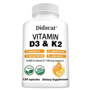 Vitamin D3 K2 - Bone Health Immune Support Didacat Adults - nutriamazonia