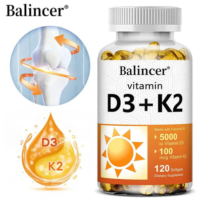 Vitamin D3 K2 - Bone Health Support Balincer Adults - nutriamazonia