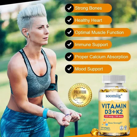 Vitamin D3 K2 - Bone Strength Nutriamazonia Adults Powerful - nutriamazonia
