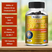 Vitamin D3 K2 MK7 - Immune Health Bcuelov Adults Vital - nutriamazonia