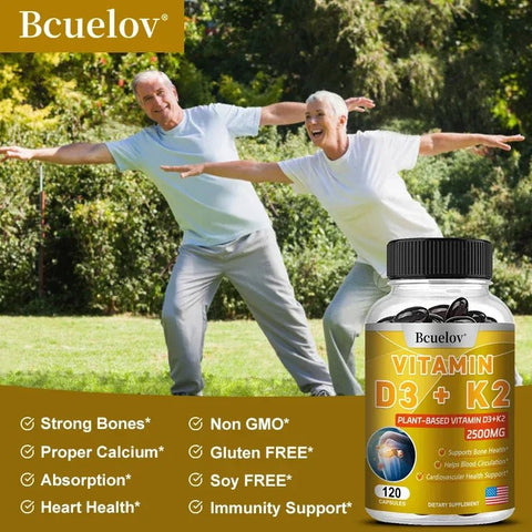 Vitamin D3 K2 MK7 - Immune Health Bcuelov Adults Vital - nutriamazonia