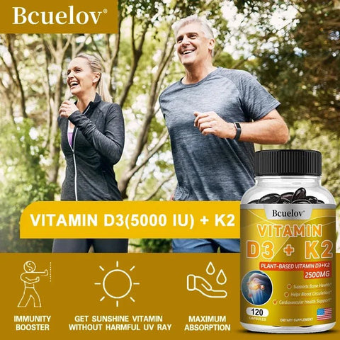 Vitamin D3 K2 MK7 - Immune Health Bcuelov Adults Vital - nutriamazonia