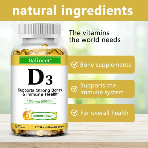 Vitamin D3 - Supports Strong Bones Balincer Adults Premium - nutriamazonia