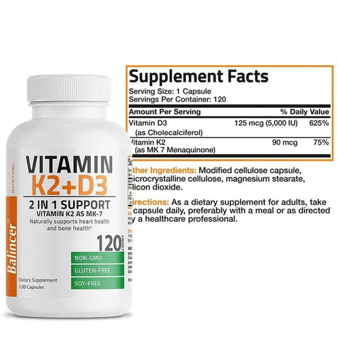 Vitamin D3K2 - 2 In 1 Teeth And Heart Support Nutriamazonia - nutriamazonia