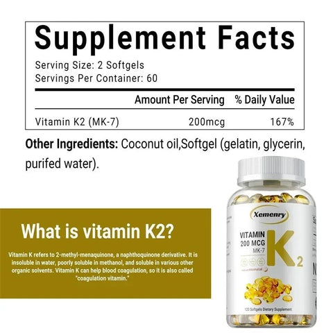 Vitamin K2 MK-7 - Easy Absorption Nutriamazonia Adults Vital - nutriamazonia