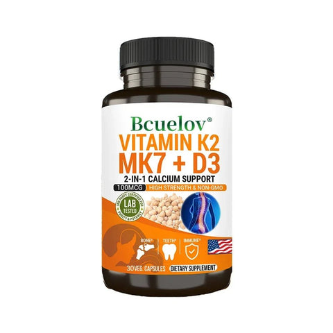 Vitamin K2 MK7 - 2-In-1 Calcium Support Nutriamazonia Adults - nutriamazonia